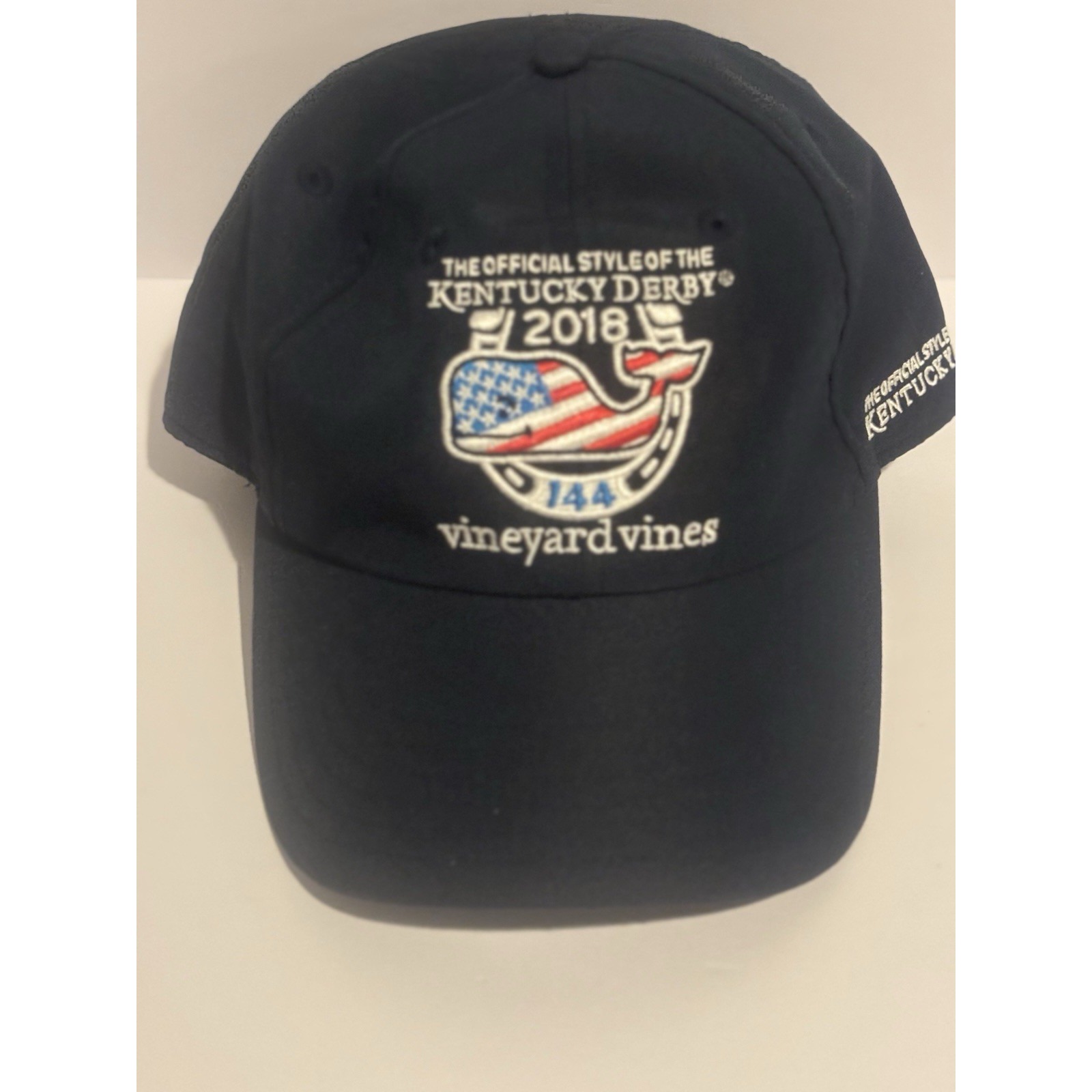 Vineyard Vines Hat Cap 2018 Kentucky Derby Equestrian Strapback Unisex Navy Blue